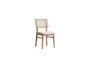 Hanah Home Silla Lotus Natural Tela Teddy Madera Haya 100% Diseño Elegante y Acogedor Dimensiones 45x85x48 cm